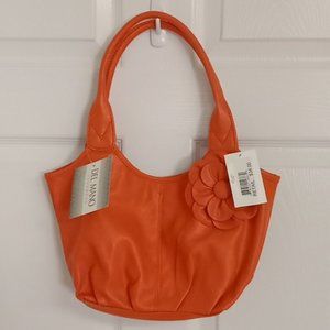 Orange Del Mano Handbag Purse
